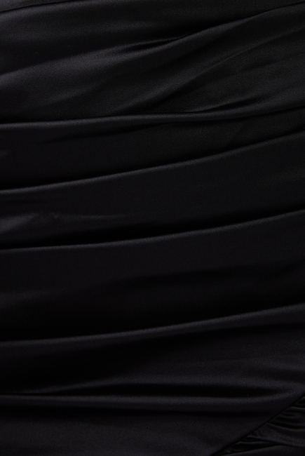 فستان جوييت قصير بحافة مزينة بالريش